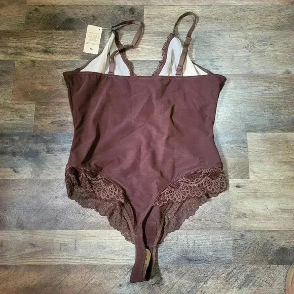 NWT Popilush Dark Brown Lace Shapewear Bodysuit Corset Top Size XXL - Picture 8 of 10